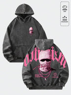 Moletom Com Capuz Bolso Canguru Estampa Costas E Frontal Casual