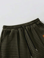 Conjunto Moletom Com Capuz Texturizado e Calça Com Cordão