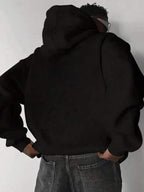 Moletom Com Capuz Bolso Canguru Ribana Cordão Estampa