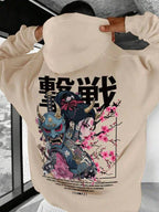 Moletom Com Capuz Ribana Estampa Samurai Oriental Street