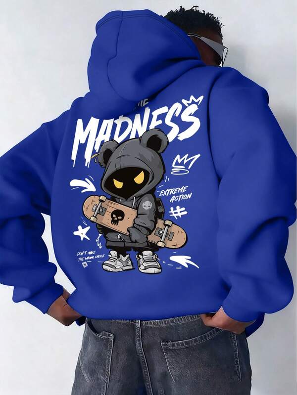 Moletom Com Capuz Estampa Lettering Skate Street Urbano