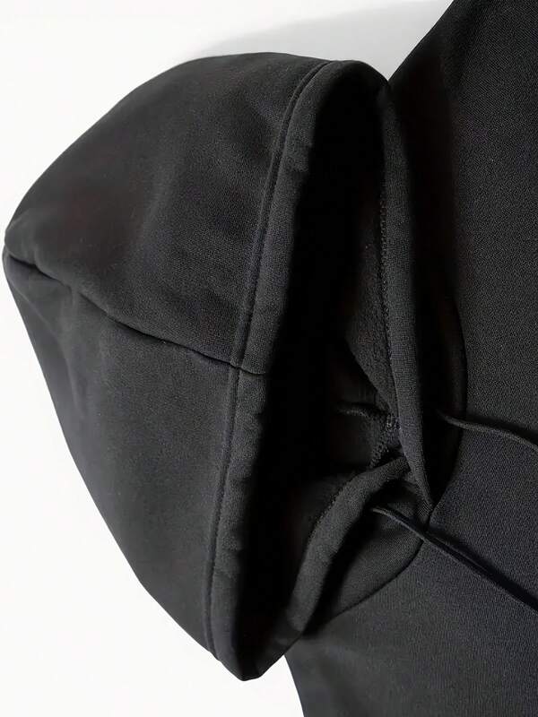 Conjunto Moletom Com Capuz e Calça Estampada Com Punho