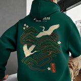 Moletom Com Capuz Ribana Estampa Oriental Casual Premium