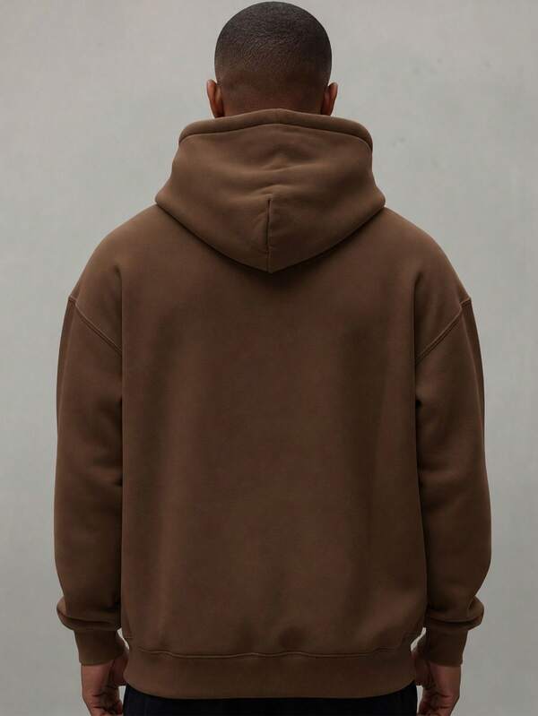 Moletom Com Capuz Bolso Canguru Com Cordão Oversized Regular