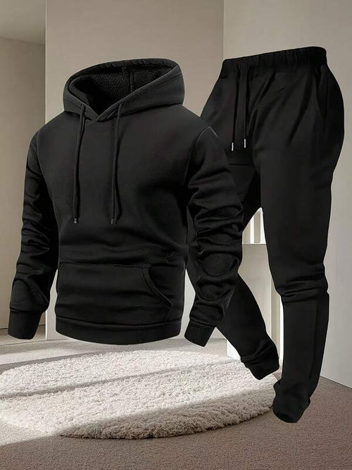 Conjunto Moletom Bolso Canguru e Calça Com Cordão