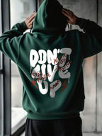 Moletom Com Capuz Estampa Lettering Costas Estilo Graffiti