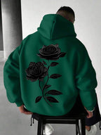 Moletom Com Capuz Ribana Estampa Floral Street Urbano