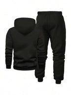Conjunto Moletom Com Capuz Bolso Canguru e Calça Com Punho