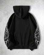 Moletom Com Capuz Com Zíper Estampa Angelical Frontal Ribana