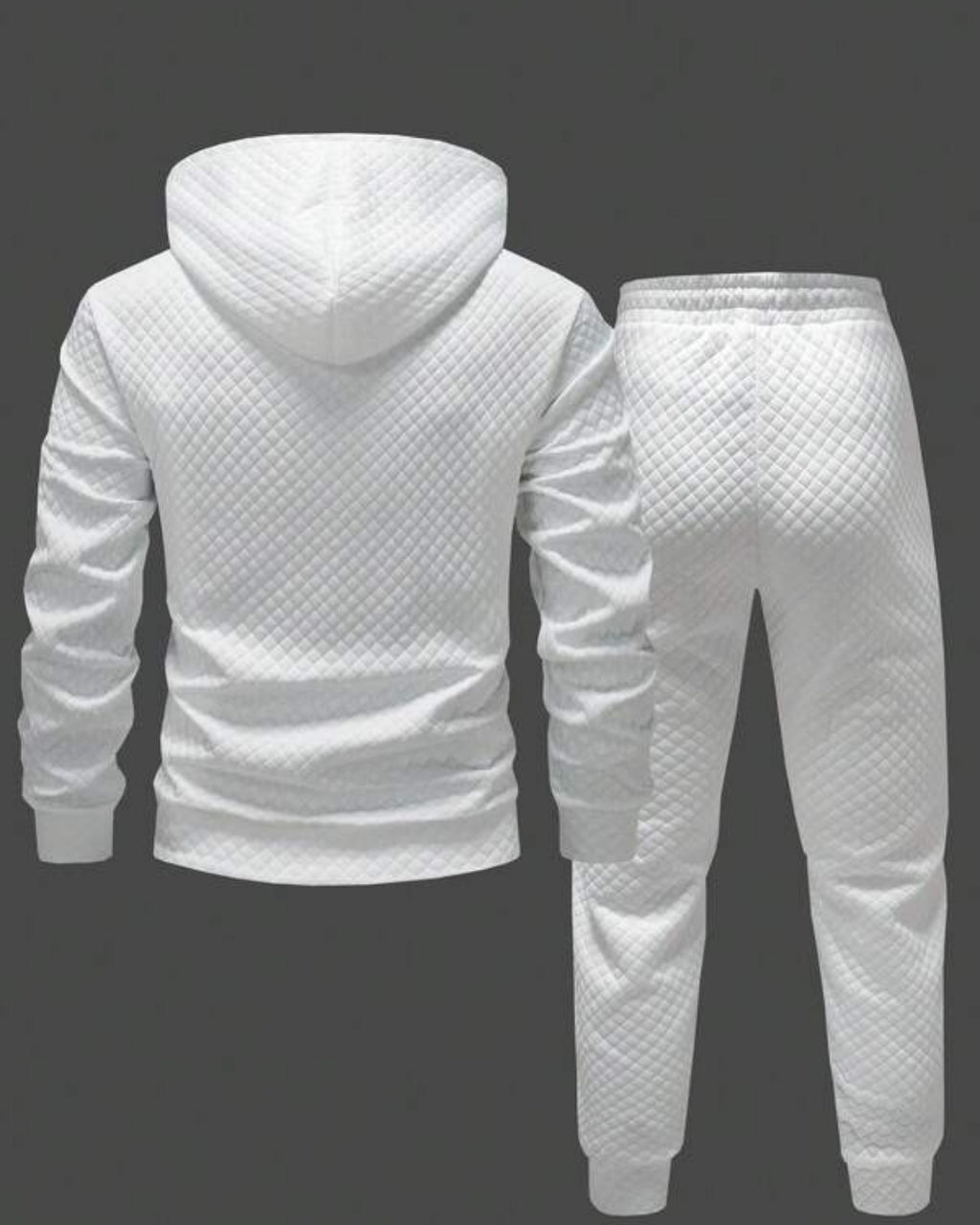 Conjunto Moletom Texturizado e Calça Com Cordão