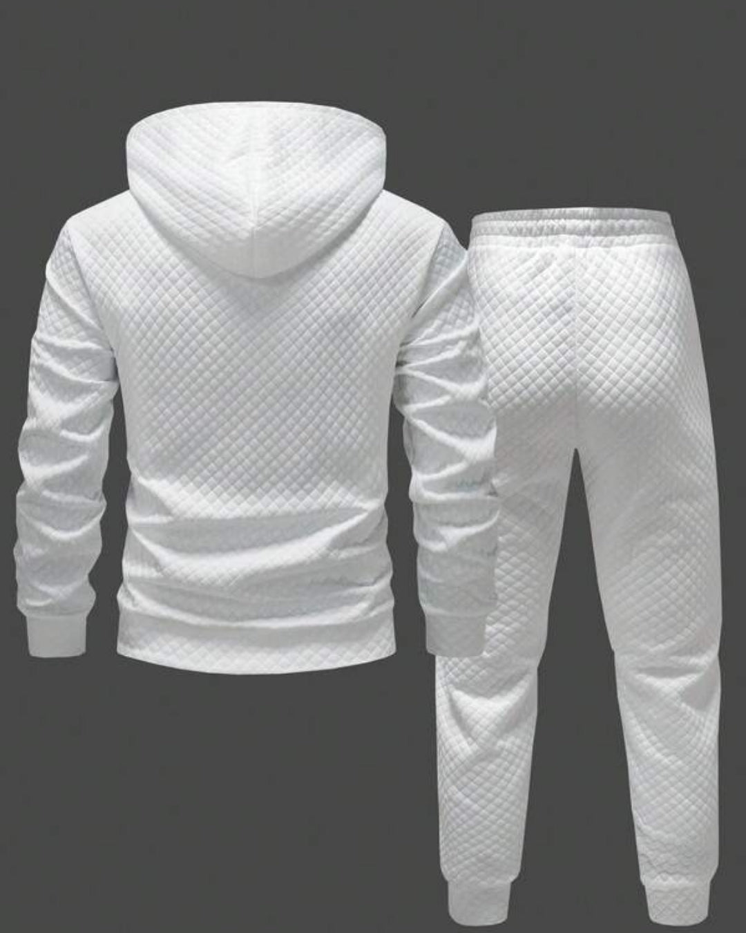 Conjunto Moletom Texturizado e Calça Com Cordão