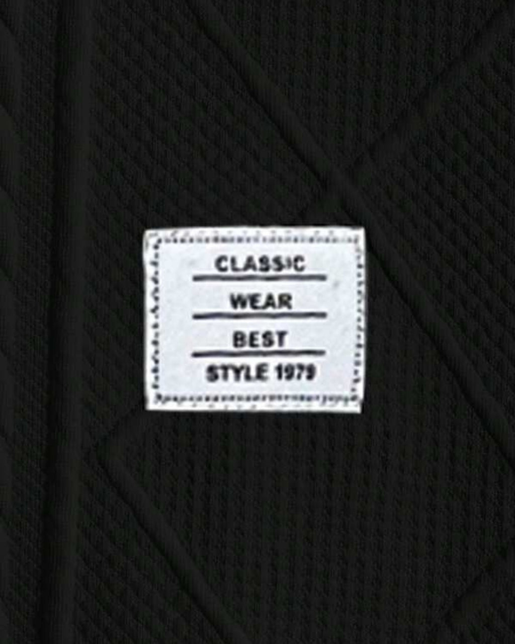 Suéter Tricot Texturizado Patch Gola Redonda Com Ribana Casual