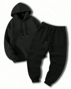Conjunto Moletom Com Capuz e Calça Com Cordão