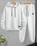 Conjunto Moletom Com Capuz e Calça Texturizada Com Punho
