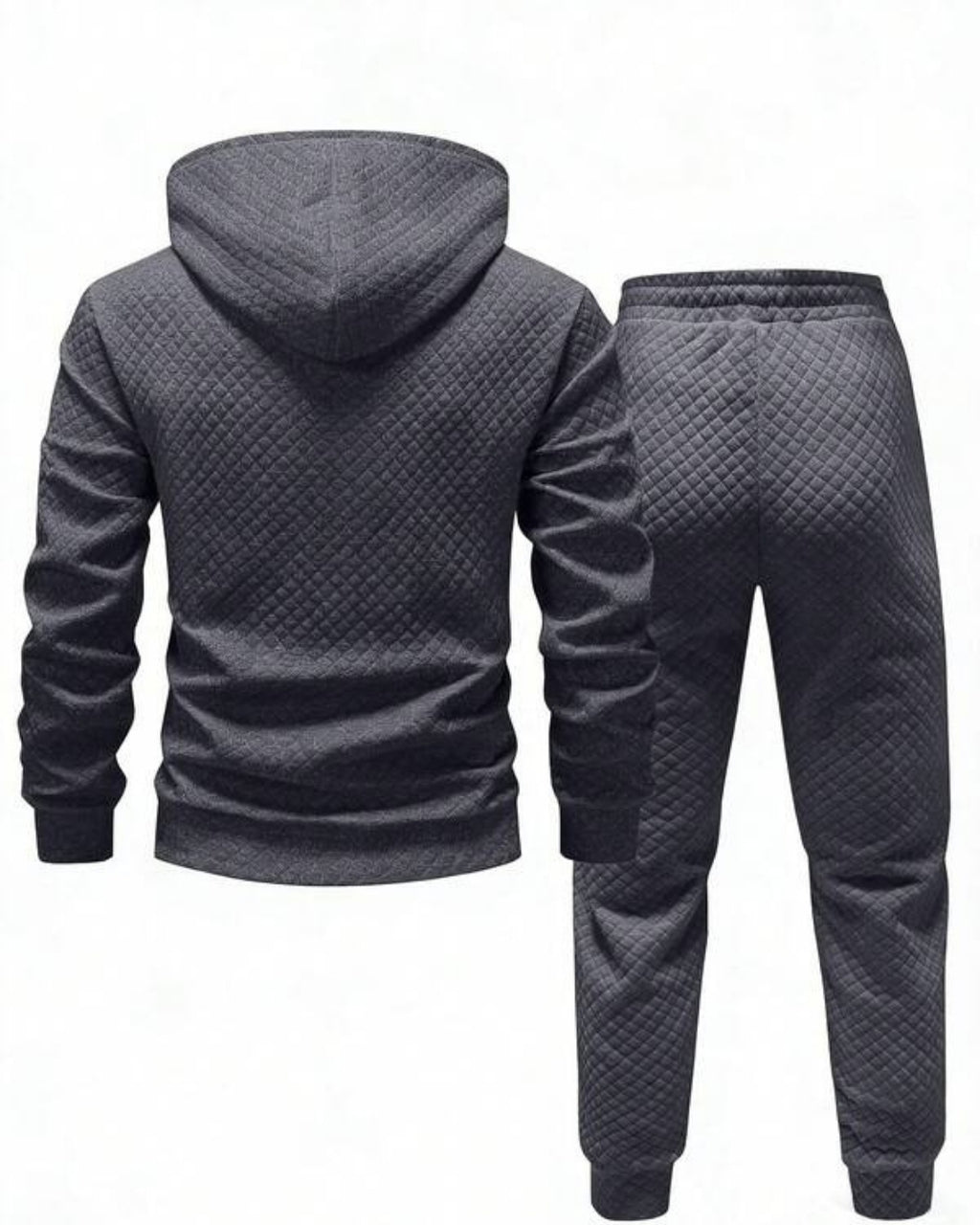 Conjunto Moletom Texturizado e Calça Com Cordão
