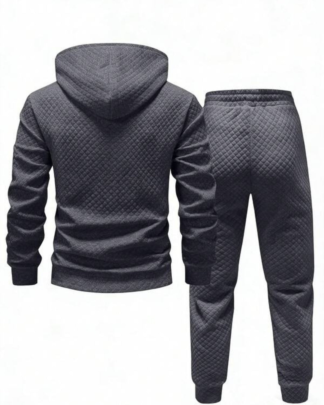 Conjunto Moletom Texturizado e Calça Com Cordão