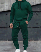 Conjunto Moletom Com Capuz e Calça Com Cordão